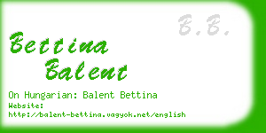 bettina balent business card